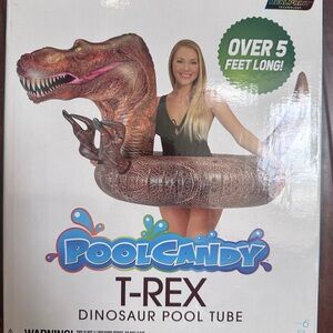 T-Rex Dinosaur Pool Tube - Brown